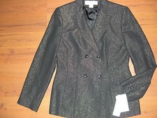 JONES NEW YORK BLAZER Jacket Shimmery Black Sz 6 MSRP 229.00 NWT