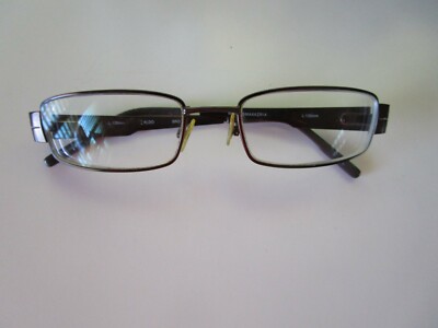 BCBG MAX AZRIA EyeGlass Frames ALDO BRO Brown Metal Made Italy Stefani MSRP $157