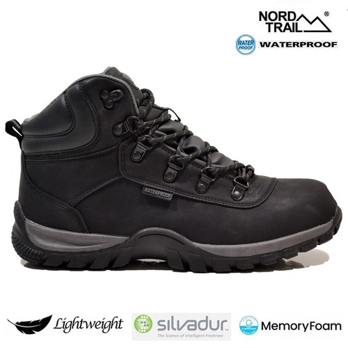 MENS WATERPROOF WALKING HIKING MEMORY FOAM CASUAL WINTER ANKLE BOOTS TRAINERS - Picture 25 of 26