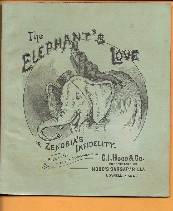 c1900s Hood's Sarsaparailla Booklet, The Elephants Love
