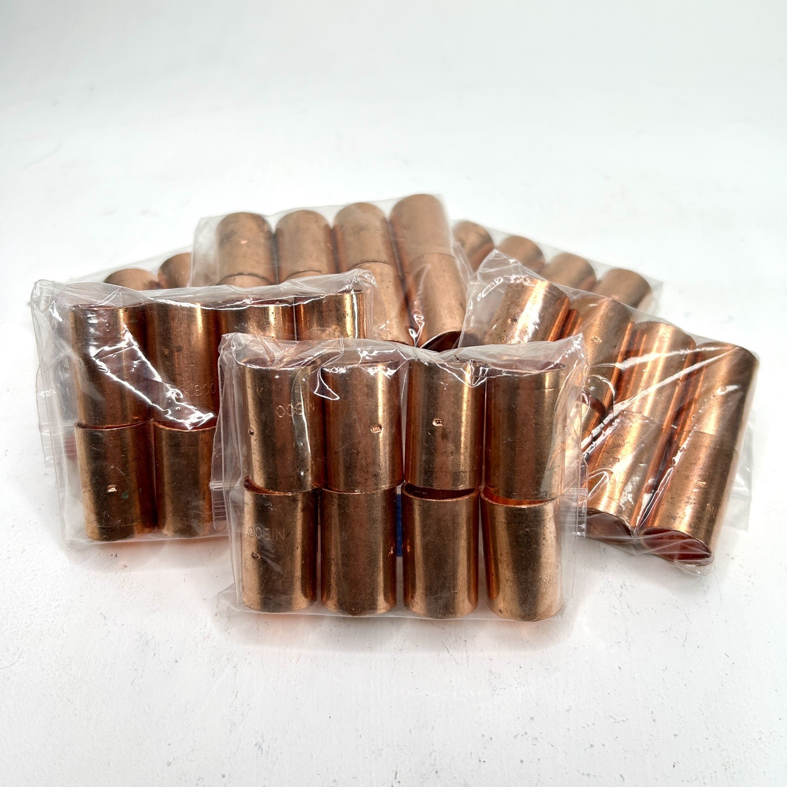 1/2" CxC Copper Sweat Coupling W/ Stop Lot of 47 Nibco