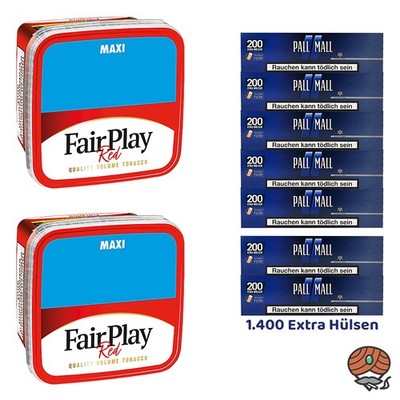 FairPlay Volumentabak Maxi Box 2x 300g, 1400 Pall Mall Blue Xtra Hülsen