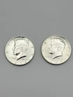 1964 Kennedy Half Dollar Proof Silver 2 Coin Lot 90% Nice Eye Appeal#1126