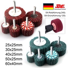 5x Fächerschleifer Schleifmop Vliesschleifer 25/30/40/50x/60mm Körnung 120/240