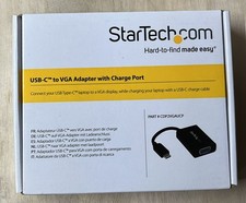 StarTech USB-C to VGA Adapter with Charging Port 1080p Display Converter