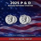 2025 P&D Kennedy Half Dollar 2-Coin Set BU Uncirculated US Mint 50C
