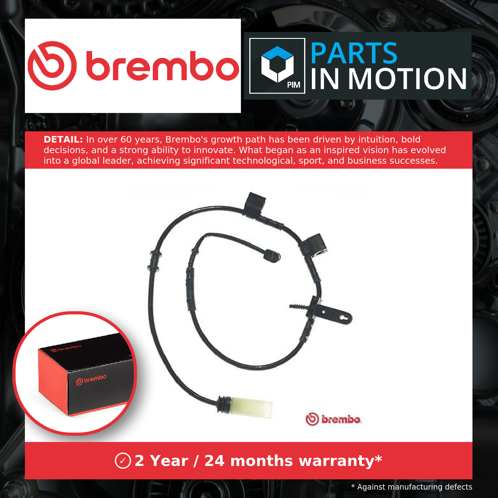 Brake Pad Wear Indicator Sensor fits MINI COOPER R56 1.6 Front 10 to 13 Brembo - Image 29
