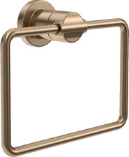 Delta Hand Towel Holder Square Champagne Bronze Ring for Hanging Towels in Kit