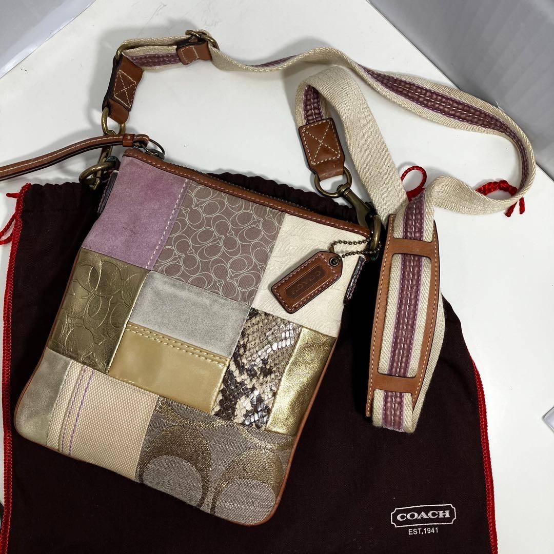 COACH Patchwork Swingpack Crossbody Bag Multicolo… - image 1