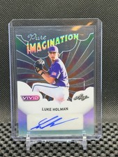 Luke Holman 2025 Leaf Vivid - Pure Imagination Auto Platinum Holo   #8/10 LSU