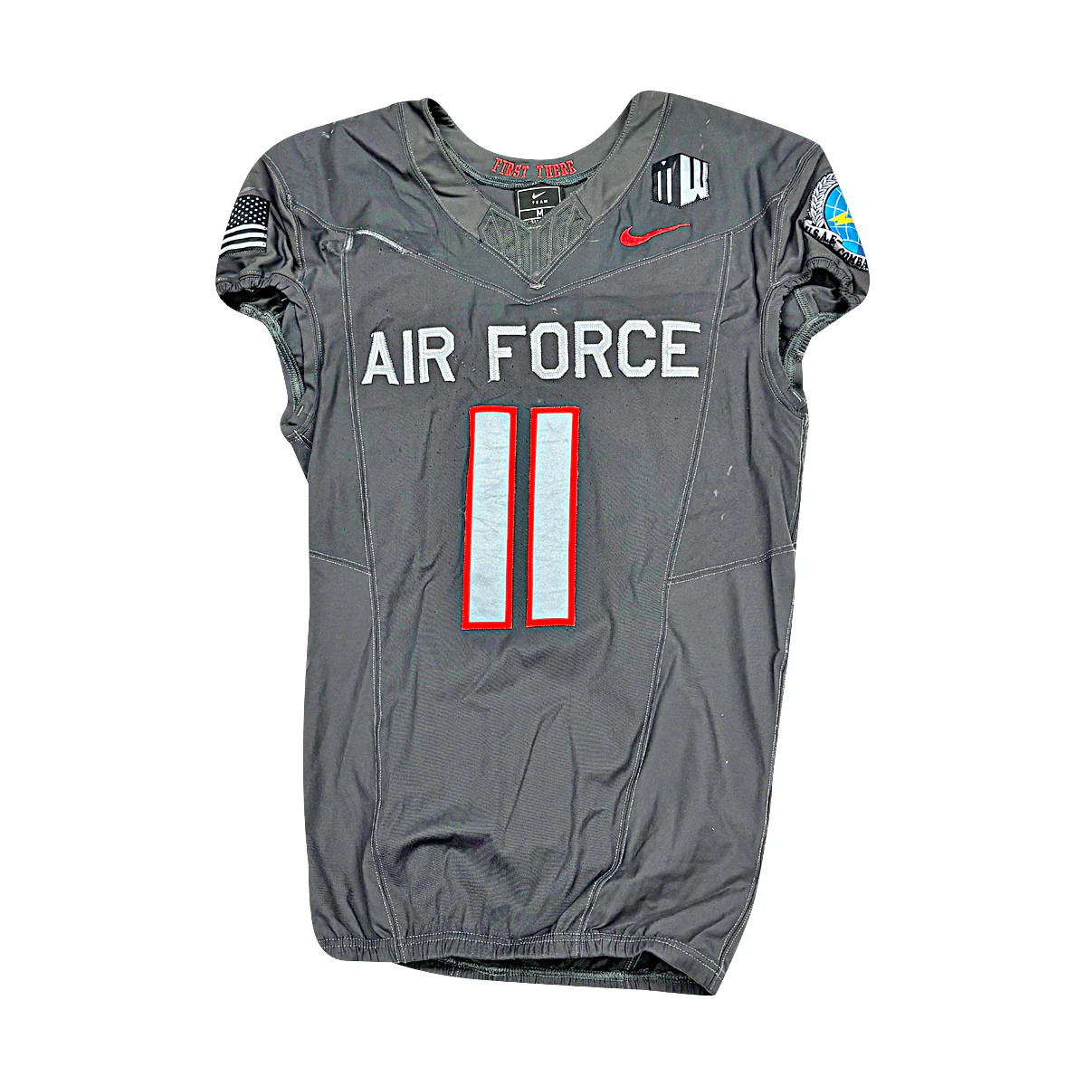 U.S. Air Force Academy 2024 Game Used Nike AFSOC Grey #11 Jersey