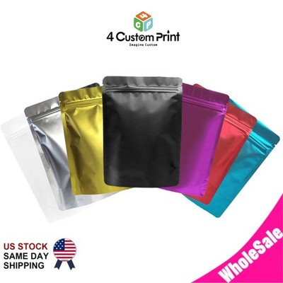 4CustomPrint Matte Odor-Proof Foil Mylar Bags Zip Seal Lock Stand Up for Gummies