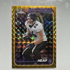 2024 Topps Chrome Football Todd Heap Gold Wave 10/50 #6 Baltimore Ravens
