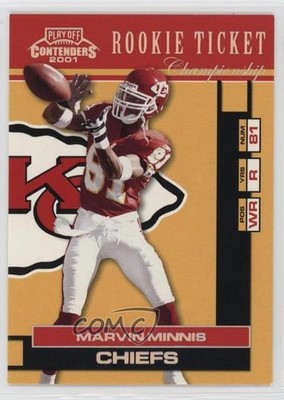 2001 Playoff Contenders Championship Ticket Marvin Minnis Rookie Auto RC qc1
