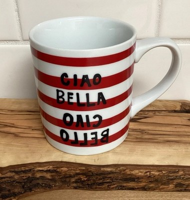 Williams Sonoma No Kid Hungry Mug Red White Stripe Ciao Bella Giada De Laurentii