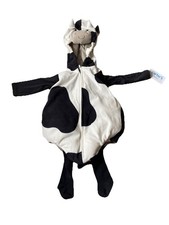 New Carters 3-piece Halloween Costume Black White Cow 6-9 months infant