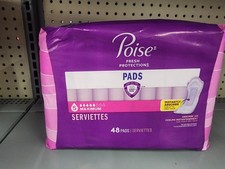 Poise Ultimate Incontinence Pads for Women - Long, 48 Count