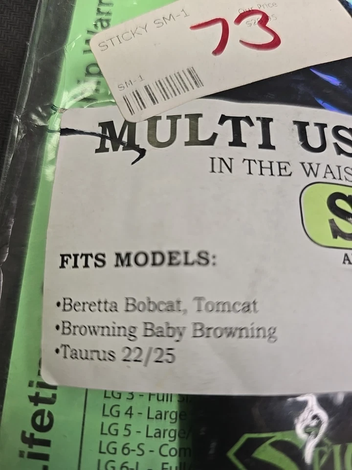 Funda Adhesiva Pequeña para Micro Pistolas Hasta 2.5" Barril-SM-1 Nueva Foto 2 de 4