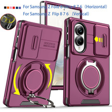 For Samsung Z Fold 8 Ultra 7 6 FIip 8 7 Rugged Magnetic Case W/Ring Camera Cover