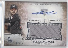 2015 Topps Triple Threads Unity Jumbo Relics Sepia 68/75 Jarred Cosart Auto 0f8