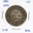 1894 Newfoundland Large Cent — photo from another recent sale