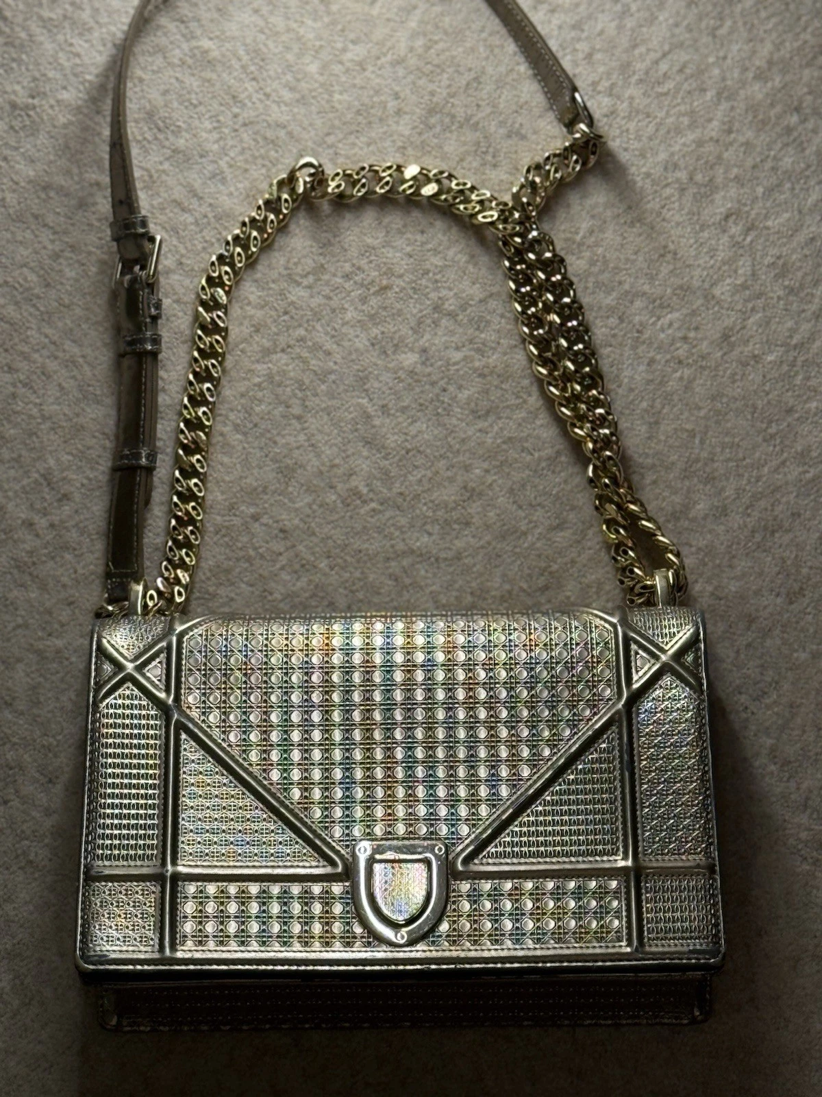 Dior — Christian Dior Diorama Metallic Gold Bag👜 – Rare, Authentic, Elegant 🌟💥⭐️
