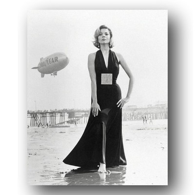 Barbara Bain Photo 8x10 Glamorous Outfit Goodyear Blimp Sky 1972