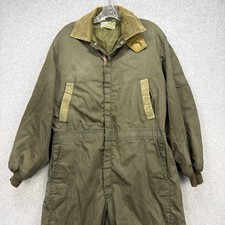 Vintage Sears Coveralls Mens 42 Green Insulated Suit Jumpsuit Flight Utility USA