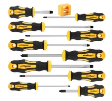 11-Pieces Magnetic Screw driver, Magnetic 5 Phillips and 5 Flat Head Tips