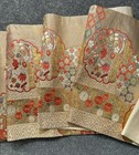 Luxury Japanese Kimono Fabric pure Silk Sash Belt, Snowflake and auspicious  — photo 6
