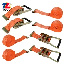 4 Set 2" x 15' 4400 Lbs E-Track Polyester Ratchet Straps Heavy Duty Tie Down