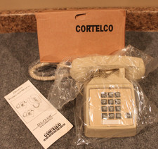 Cortelco 250044-VBA-20FC Single Line Ash Desk Phone Telephone Push Button TESTED
