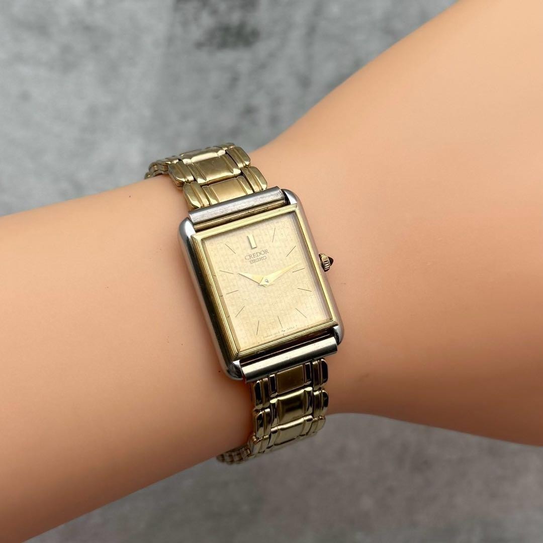 Seiko Credor 1400-6940 Quartz 14K Gold Onyx Guilloche… - Gem