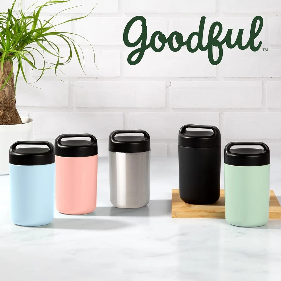 Versátil tarro de comida de acero inoxidable de 16 oz con asa de transporte - diseño a prueba de fugas Foto 4 de 4