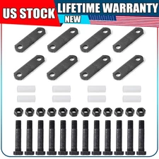 2 Set Racewill Trailer Shackle Kit Tandem Axle Trailer Kit for Double Eye Spring