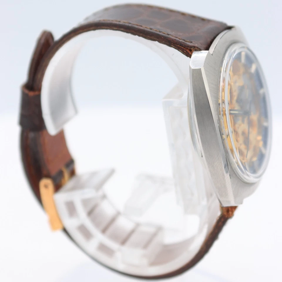 Reloj Pulsera Automático Hombre Vulcain Vintage Esqueletizado MSR T 54 Acero Suizo Foto 3 de 4