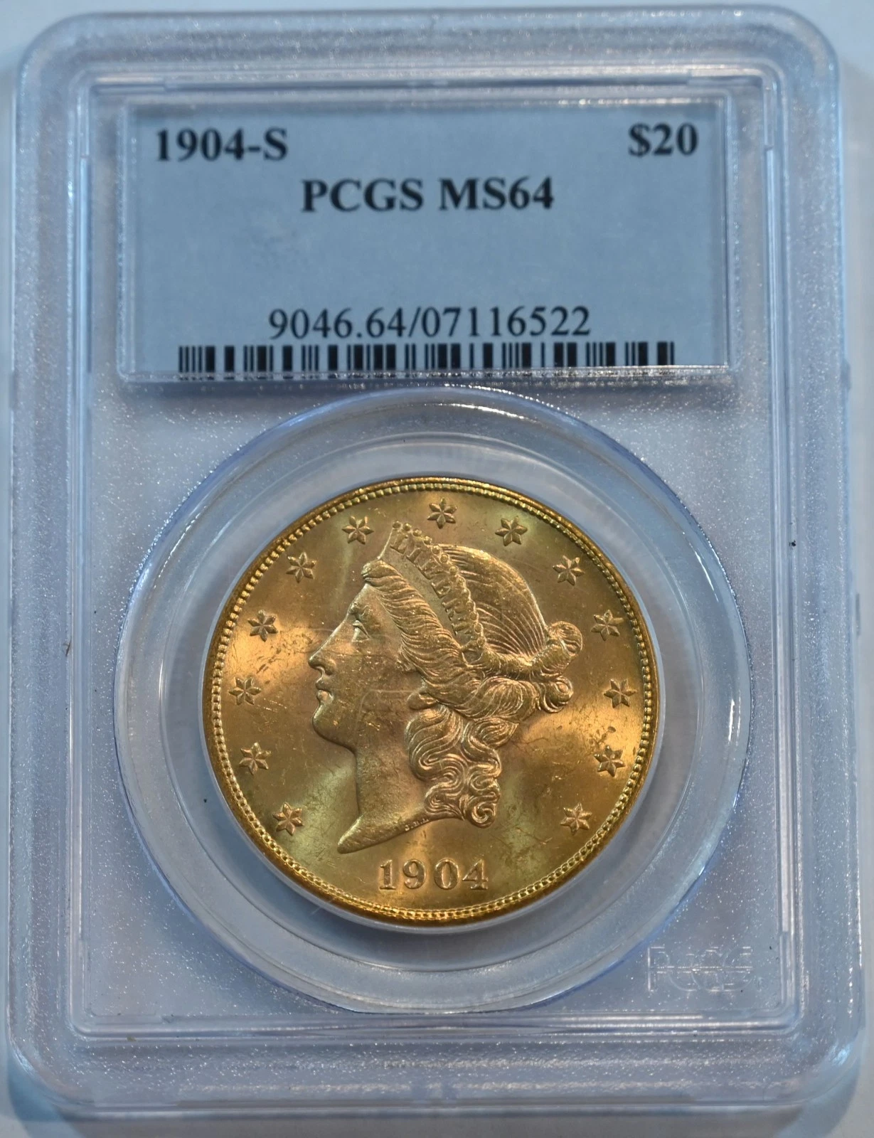 1904 S US Gold $20 Liberty Double Eagle - PCGS   MS64!!!