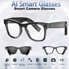 AI Smart Glasses w/ Camera, Bluetooth Audio  App Support