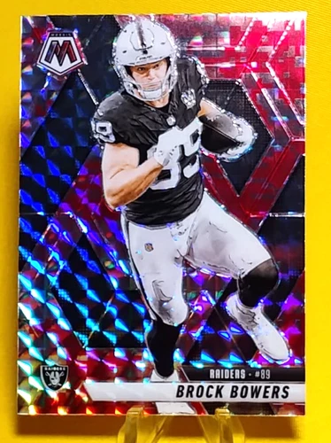 2025 Panini Mosaic Football #5 Brock Bowers (Raiders) Pink Mosaic Prizm