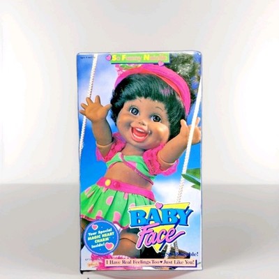 #5 SO FUNNY NATALIE   BABY FACE DOLL Galoob  African American AA BLACK Box