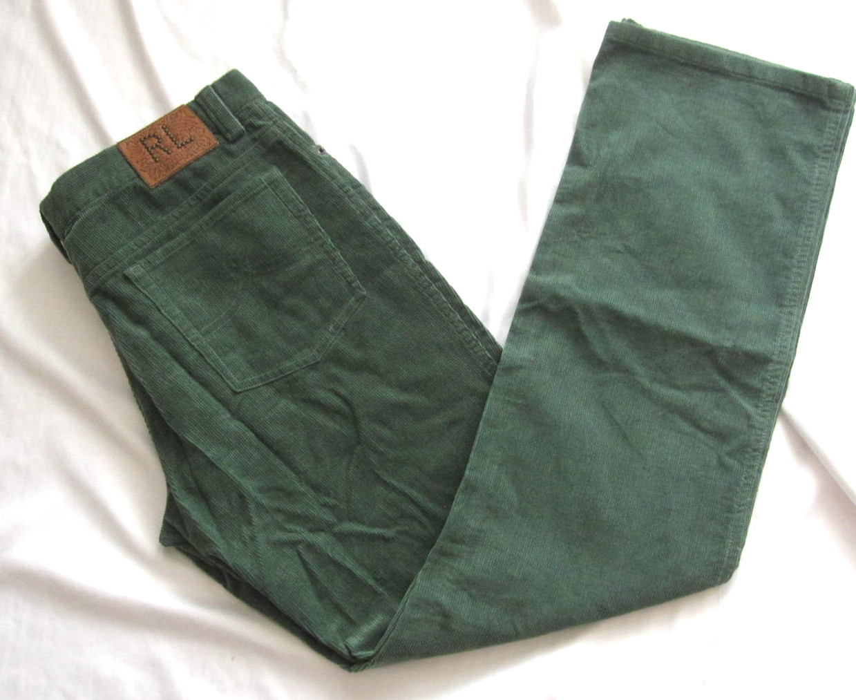 Y2K Vintage Ralph Lauren RL Corduroy Pants Women Cotton Wide Leg Sz 14 (WP375)