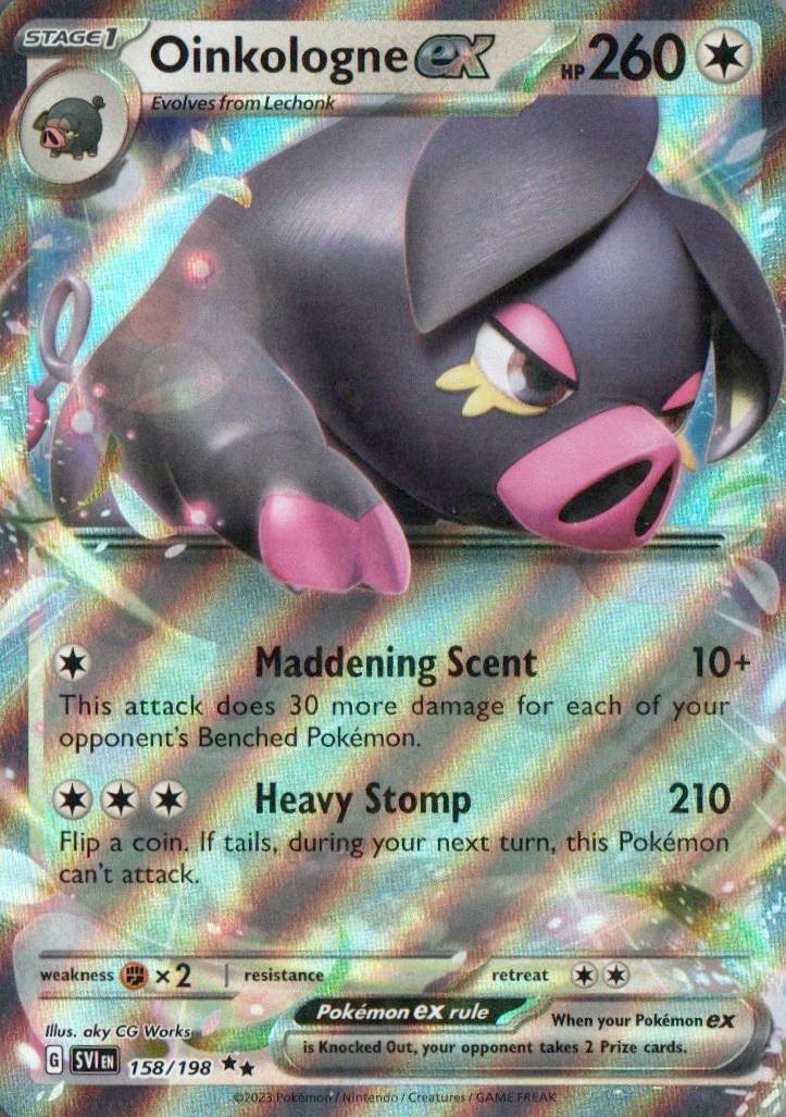 Oinkologne ex Holofoil Scarlet & Violet Base Set - 158/198 Pokemon Card NM