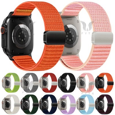 Nylon magnetisches Uhren armband für Apple Watch Series 11 10 9 8 7 SE 6 5 Ultra