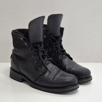 Harley-Davidson Black Leather Lace-Up Moto Combat Boots s-l400.jpg main image 3