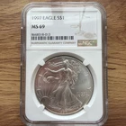 1997 American Silver Eagle Coin - NGC MS69