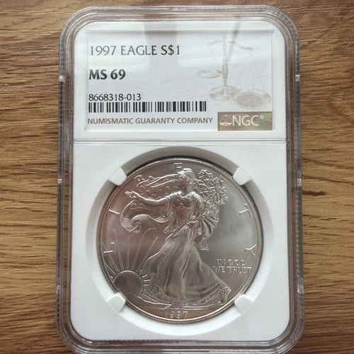 1997 American Silver Eagle Coin - NGC MS69