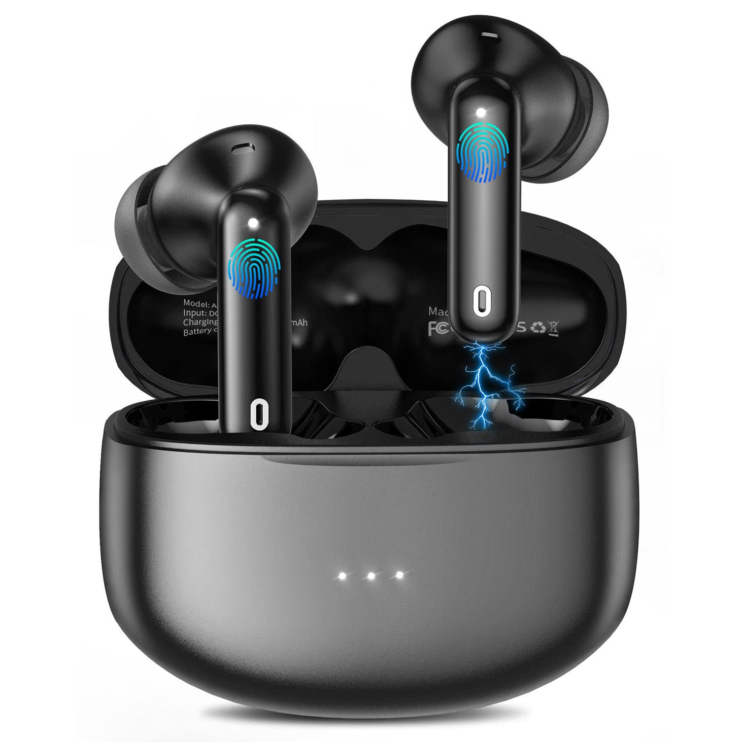 A40 Pro Wireless Earbuds, 50Hrs Playtime Bluetooth Earbuds Built in Noise Can...