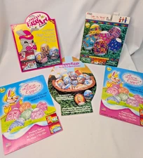 Vintage EASTER Eggs Decorating & Egg Wraps PAAS GiftCo Sun Hill Religious 5 kits