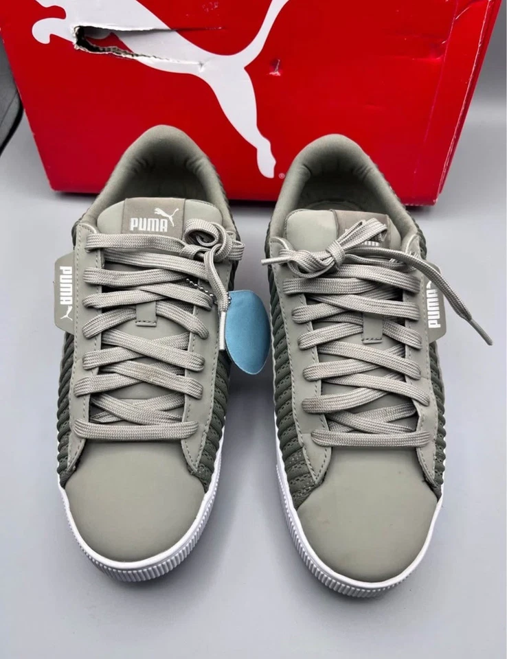 Puma Vikky Gray Green Soft Foam Olive Sneaker Women's Size 8.5 Platform Shoes - Image 4 of 4
