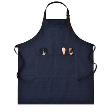 Chef Denim Apron, Work Apron Cooking Bib Apron for Men  Women Chef Kitchen